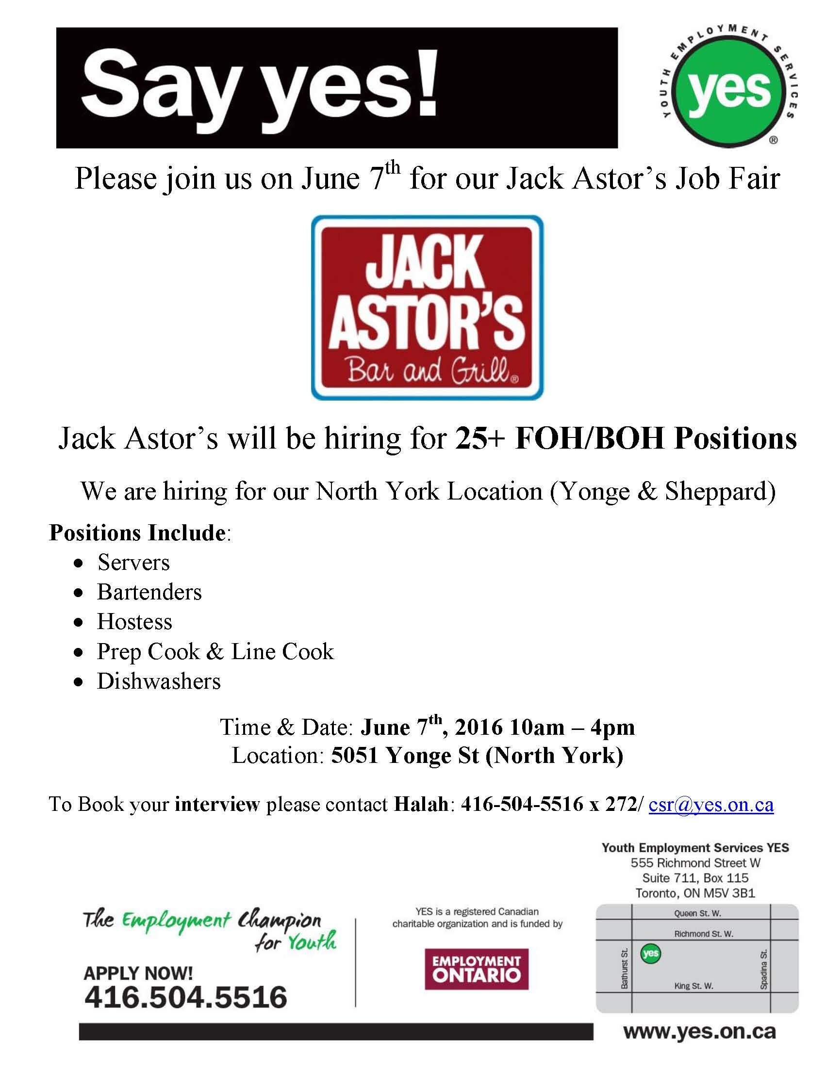 Jack Astors June 7th