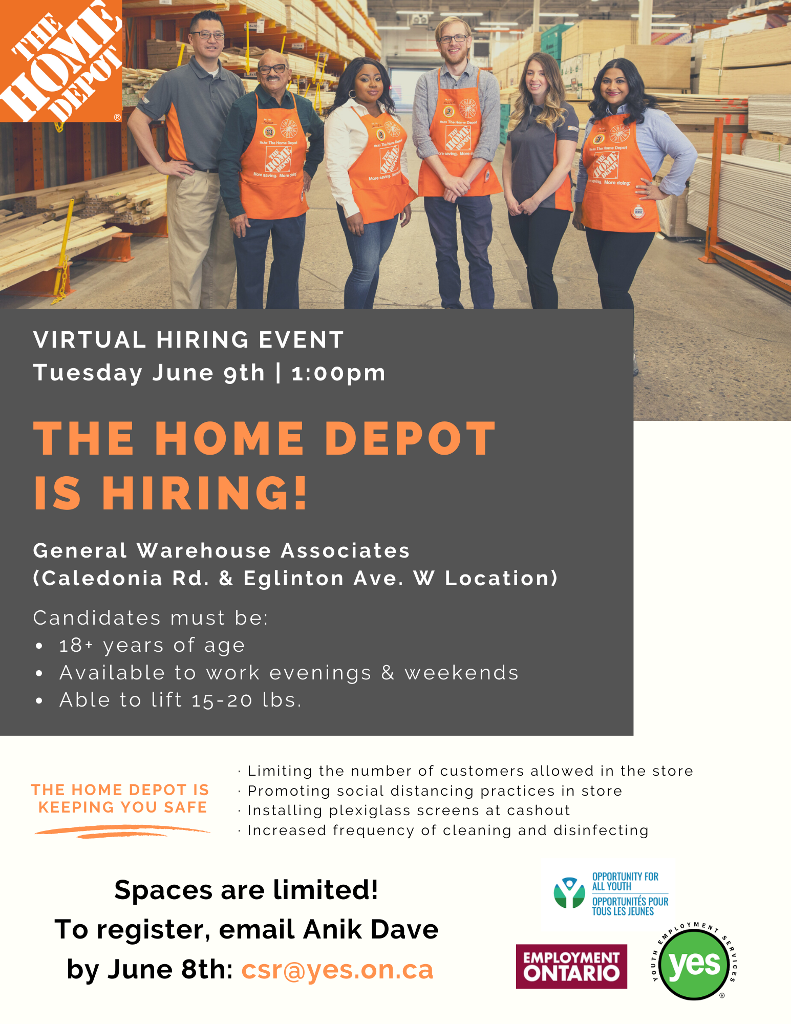 The Home Depot Hiring Event Youth Employment Services YES