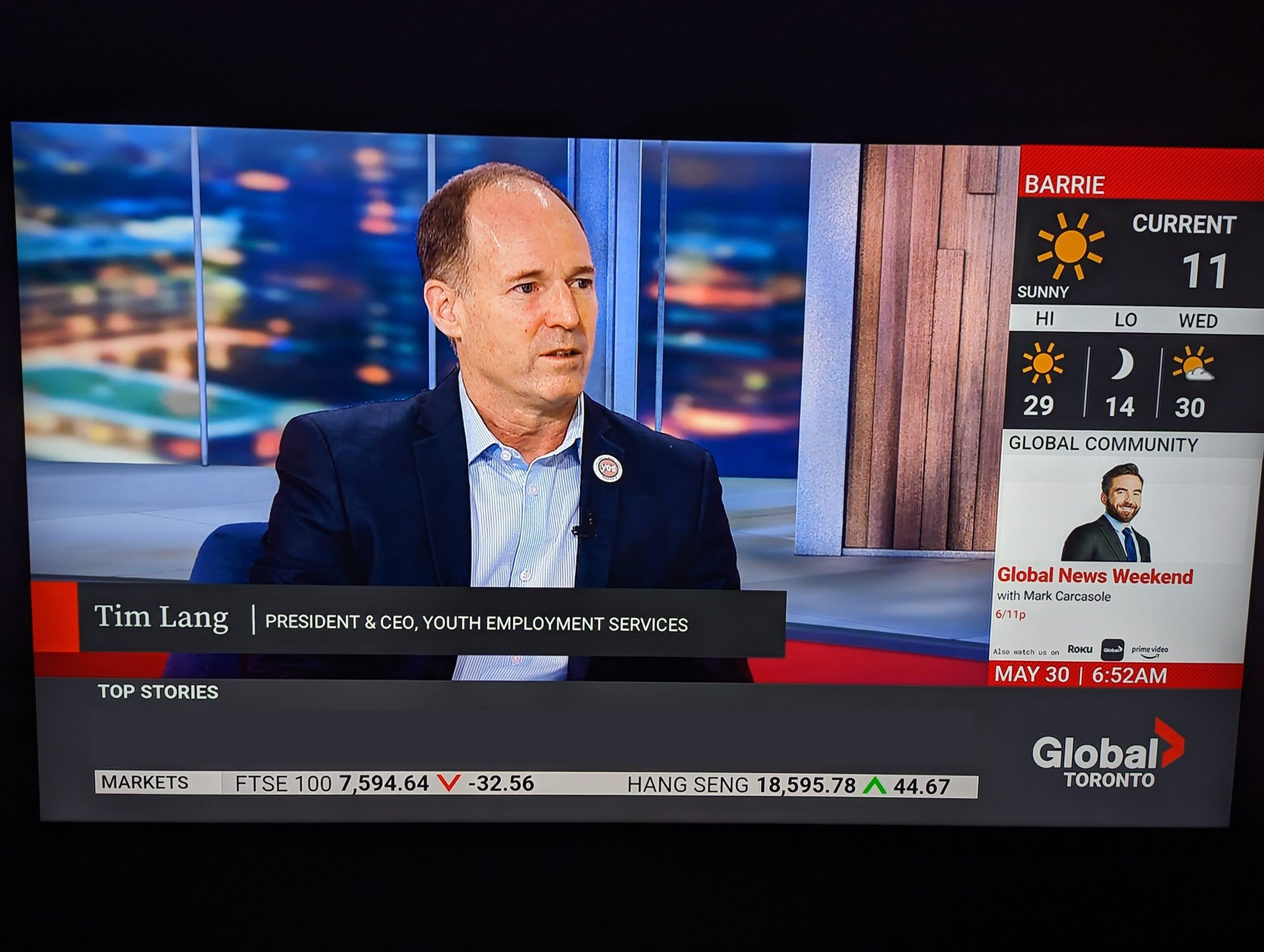 ‘Global TV News Morning’ Interviews YES CEO Tim Lang on summer jobs